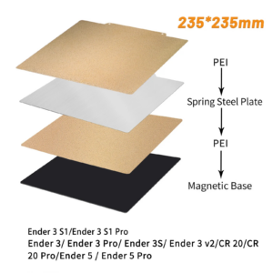 PEI plát oboustraný 235x235 pro Ender/ Creality